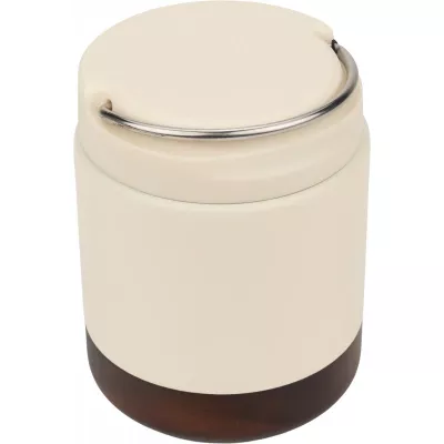 Lunch box termiczny stalowy z recyklingu PORTO CERVO MoLu 400 ml - biały (398306)
