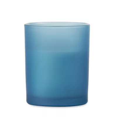 Świeca zapachowa wanilia w szkle 80 g KIVAS WOOD - Niebieski (MO2708-04)