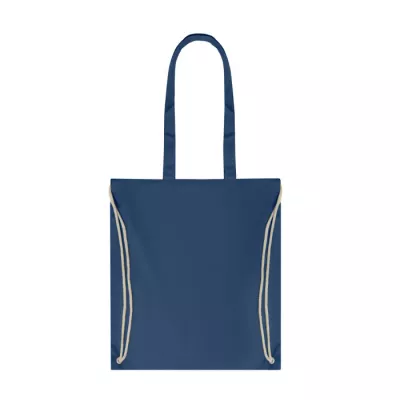 Torba płócienna barwiona ze sznurkiem 220 g/m² MOIRA - Niebieski (MO9041-04)