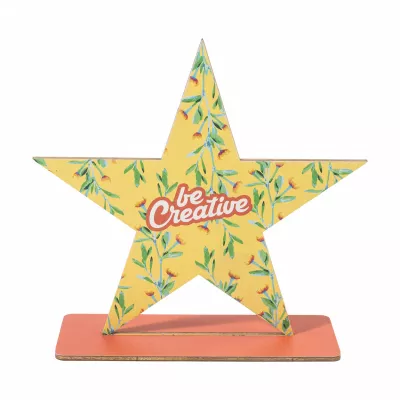 Wlobor personalizowane drewniane trofeum, gwiazda - naturalny-a (AP715068-A)