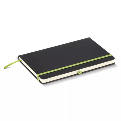 Notatnik Iroko z twardą okładką Laser A5 - czarno / jasnozielony (LT92090-N0232)