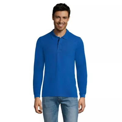 Polo męskie 180 g/m² Sol's PERFECT LSL MEN - Niebieski (S02087-RB)