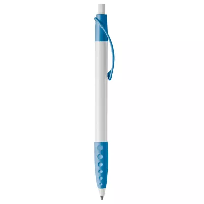 Długopis plastikowy (ABS) Cosmo - biało / jasnoniebieski (LT87622-N0112)
