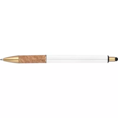 Długopis metalowy touch pen CAPRI - biały (369006)