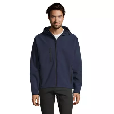 Softshell męski z kapturem 340 g/m² Sol's REPLAY MEN - French Navy (S46602-FN)