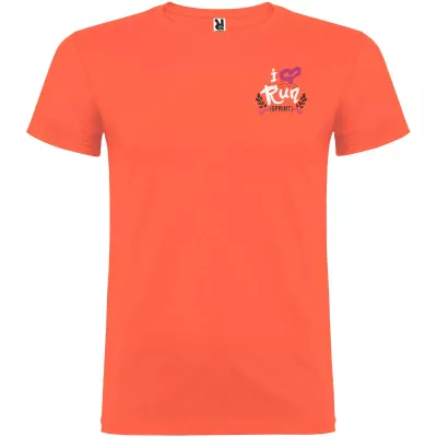 Koszulka T-shirt męska bawełniana 155 g/m² Roly Beagle - Koralowy (R6554-CORAIL)