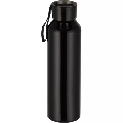 Butelka z aluminium z recyklingu CORK 600 ml - czarny (424703)