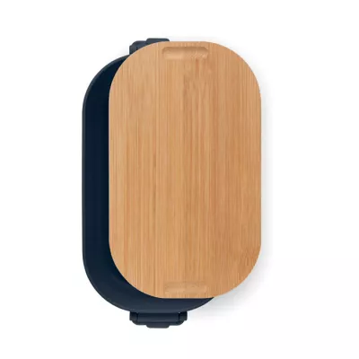 Lunchbox z PP z bambusową pokrywką 700 ml LEKKER - Francuski Granat (MO2459-85)