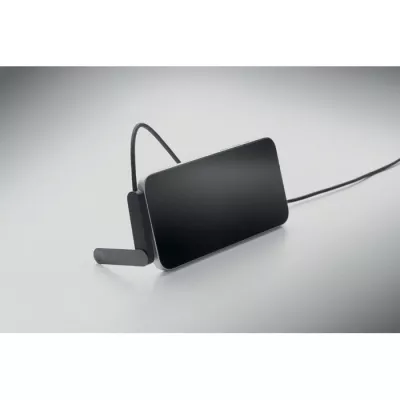 Kabel USB-C 60W z podstawką na telefon NIFTY - Czarny (MO3192-03)