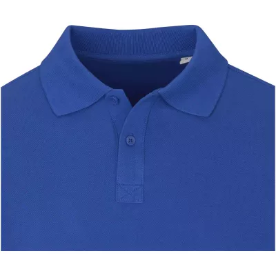Męskie polo Oakville z długim rękawem - Niebieski (38086-BLUE)