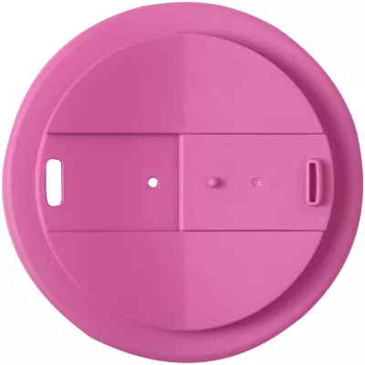 Kubek Americano® Eco z recyklingu o pojemności 350 ml z pokrywą odporną na zalanie - Biały-Różowy (21042545)