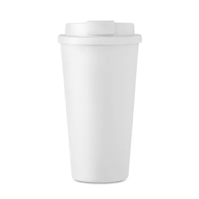 Kubek dwuścienny z PP 450 ml TUESDAY - Bialy (MO6244-06)