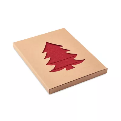 Uchwyty na sztućce z filcu RPET 4 szt. TREESGUARD - Czerwony (CX1479-05)