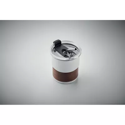 Kubek stalowy ze słomką 260 ml MATE - Bialy (MO2423-06)