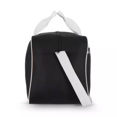 Torba sportowo-podróżna R-PET 600D 48 x 25 x 28 cm 30 l - czarno / biały (LT95366-N0201)