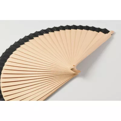 Wachlarz drewniany z 34 żebrami WOODFAN - Czarny (MO2883-03)