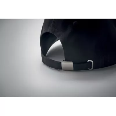 Czapka z daszkiem 5-panelowa 260 g/m² LONG BEACH SINGA - Czarny (MO6875-03)