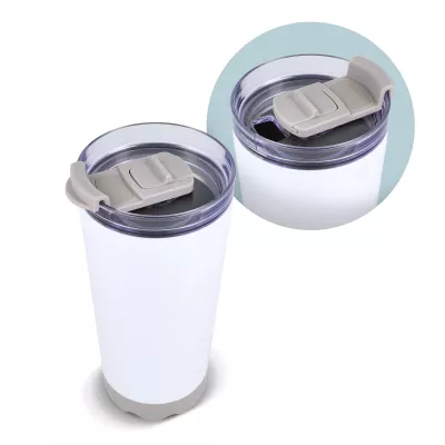 Kubek termiczny InSideOut ze stali nierdzewnej o podwójnych ściankach, 600 ml - biały (LT57017-N0001)