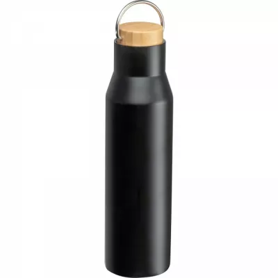 Butelka termiczna stalowa 550 ml ze stali z recyklingu MIRELLA - czarny (8389303)