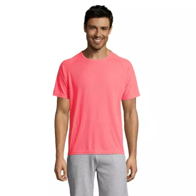 Koszulka sportowa męska raglan 140 g/m² Sol's SPORTY - Neon Coral (S11939-NC)