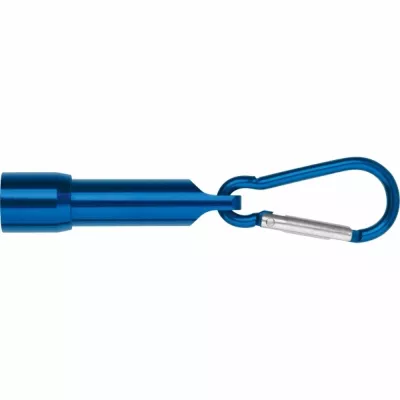 Mini latarka z aluminium z recyklingu BERGAMO - niebieski (529304)