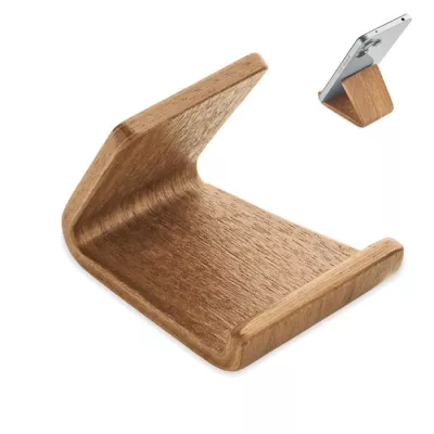 Stojak na telefon z drewna orzechowego HOLD - Drewna (MO3128-40)