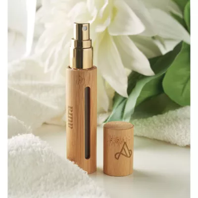 Atomizer na perfumy 10 ml w bambusowej obudowie MIZER - Drewna (MO6697-40)