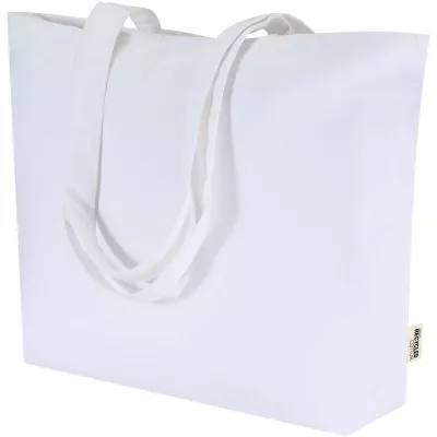 Torba bawełniana 320 g/m², 47x11x30,5cm Ningbo, zapinana na suwak - Biały (12033101)