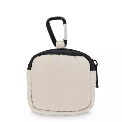 Nylonowe etui na słuchawki 6,5 x 6 cm - beżowy (LT95323-N0055)