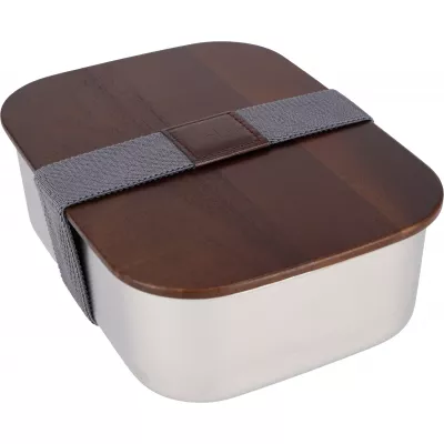 Lunch box ze stalowy z recyklingu PUERTO BANUS MoLu 1000 ml - szary (398407)