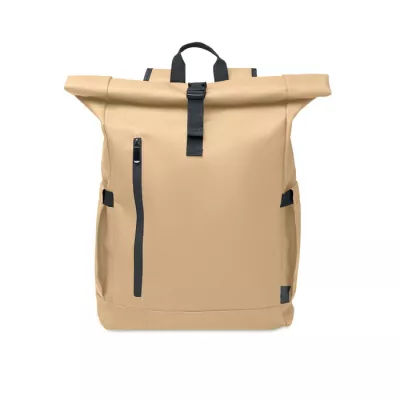 Plecak rolltop na laptop RPET 600D BANGKOK ROLL - Khaki (MO2643-39)