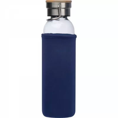 Butelka szklana z pokrowcem 600 ml RAMONA - granatowy (6318144)