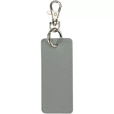Resi Plus brelok z prostokątną zawieszką z recyklingowanego materiału z certyfikatem GRS - Szary (13014182)
