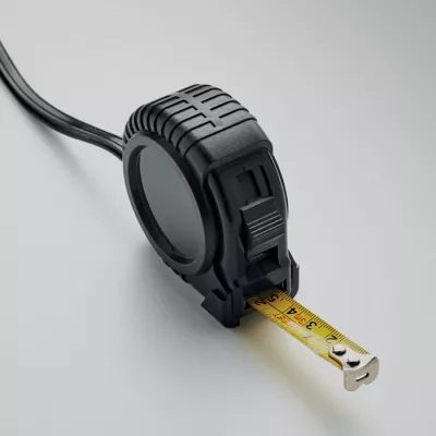 Taśma miernicza 3 m z ABS z recyklingu MRTAPE - Czarny (MO6942-03)