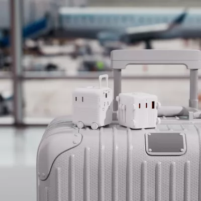 Wózek podróżny Xoopar Luggie GaN z adapterem podróżnym - biały (LT41033-N0001)