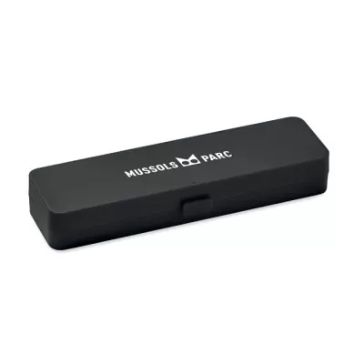 Zestaw 3 sztućców z PP w etui RIGATA - Czarny (MO6661-03)