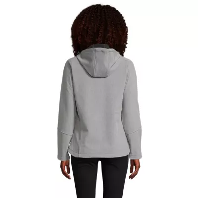 Softshell z kapturem 340 g/m² Sol's REPLAY WOMEN - Szary Melanż (S46802-GM)