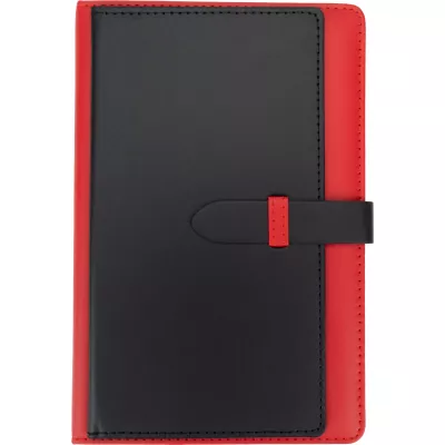 Notatnik A5 w linie z wizytownikiem MARTIN - czerwony (2008805)