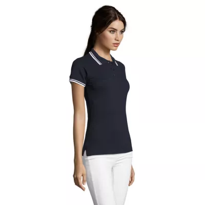 Polo damskie z piki 200 g/m² Sol's PASADENA WOMEN - Francuski Granatowy/biały (S00578-FW)