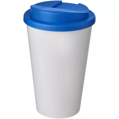 Americano® 350 ml tumbler with spill-proof lid - Biały-Średnioniebieski (21069507)