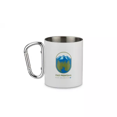 Kubek z recyklingowanej stali nierdzewnej VIVO 250 ml - biały (16405-01)