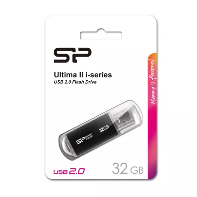 Pendrive Ultima II I-series, 32GB 2.0 Silicon Power - czarny (EG811703 32GB)