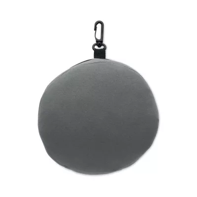 Poduszka podróżna 2 w 1 z maską na oczy SOFT NUIT - Kamienny Szary (MO2907-15)