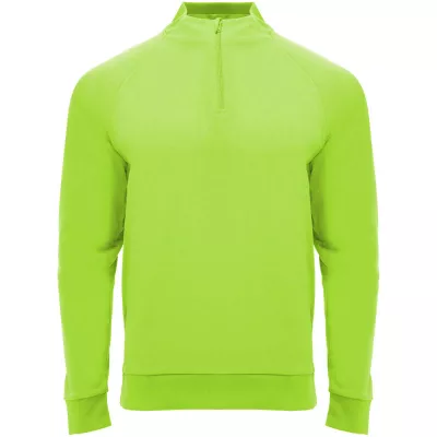 Epiro bluza unisex z długim rękawem i zamkiem błyskawicznym 1/4 200 g/m² - Fluor Green (R1115-FLGREEN)