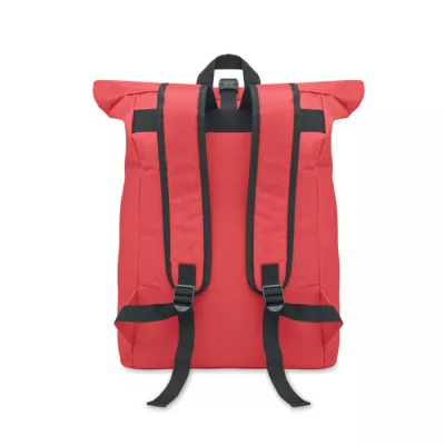 Plecak rolltop na laptop 15" z poliestru 600D IREA - Czerwony (MO2170-05)