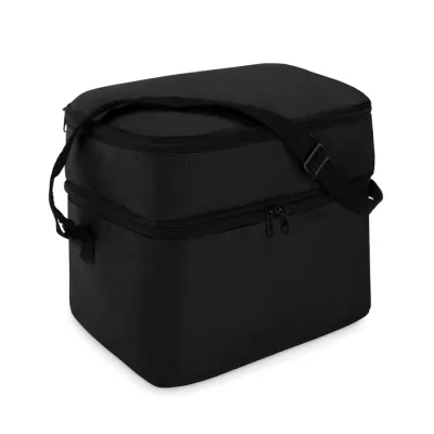 Torba termiczna z 2 przegrodami z poliestru 600D CASEY - Czarny (MO8949-03)