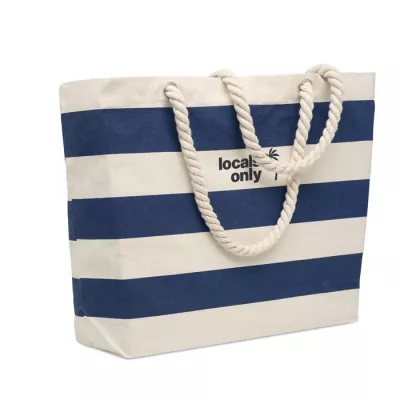 Torba plażowa bawełniana 220 g/m² HEAVEN STRIPE - Niebieski (MO2126-04)