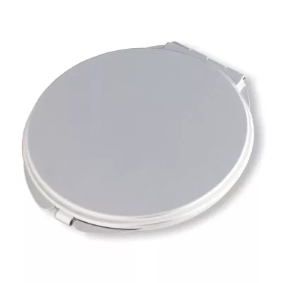 Lusterko kosmetyczne aluminiowe z powiększeniem SORAIA - Srebrny Mat (KC2226-16)