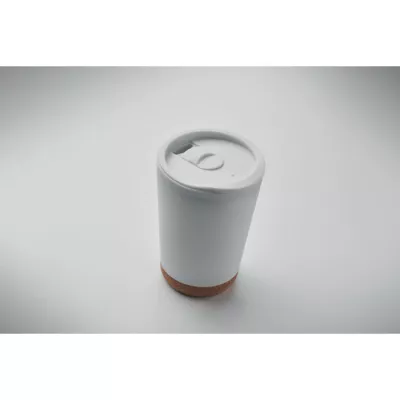 Kubek dwuścienny z korkową podstawą 300 ml CO - Bialy (MO2446-06)