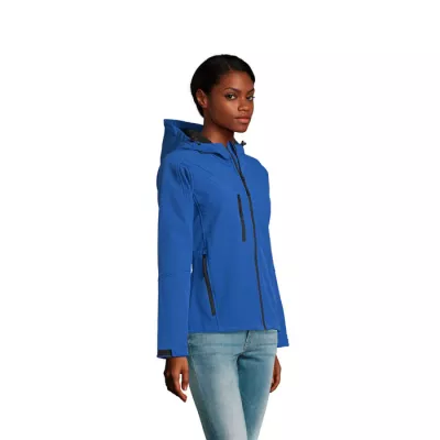 Softshell z kapturem 340 g/m² Sol's REPLAY WOMEN - Niebieski (S46802-RB)